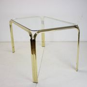 Midcentury brass and glass dining table, germany 1970s