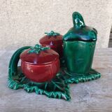 Vintage ceramic service salt pepper mustard 1950s 1960s
