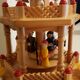 Pyramide carrousel de Noël en bois avec bougies