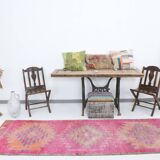 3x10 Oriental Pink Wool Turkish Runner Rug, 89x295Cm SK 18196