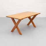 X-leg dining table Ate van Apeldoorn, 1970s