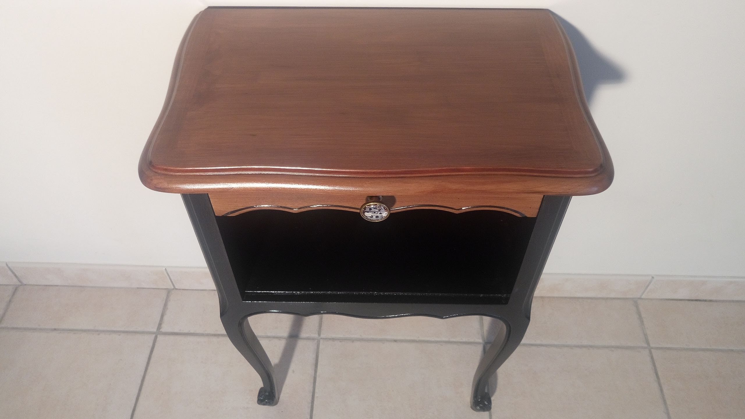 Pair of black bedsides