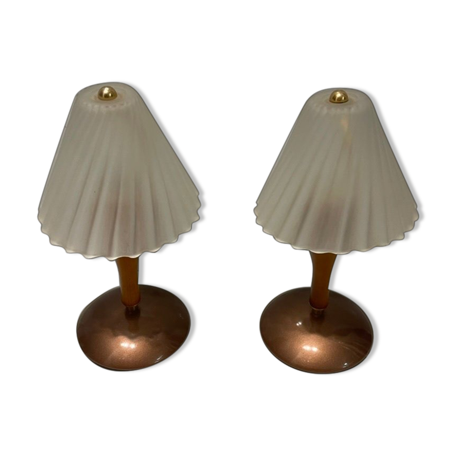 Lampes de table italiennes en verre de murano, ensemble de 2