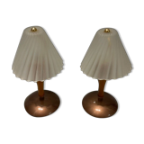 Lampes de table italiennes en verre de murano, ensemble de 2