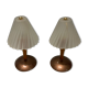 Lampes de table italiennes en verre de murano, ensemble de 2