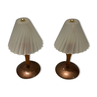 Lampes de table italiennes en verre de murano, ensemble de 2