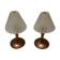 Lampes de table italiennes en verre de murano, ensemble de 2