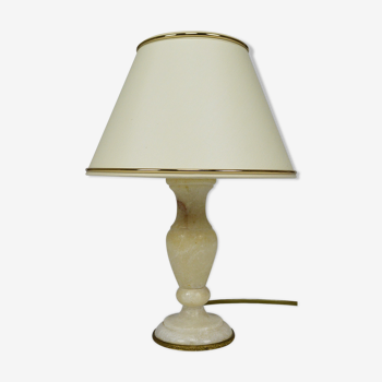 Lampe italienne en marbre blanc, vers 1920