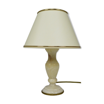 Lampe italienne en marbre blanc, vers 1920