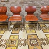 Set of 4 stackable chairs Flototto design Adam Stegner 60s vintage