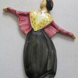 Couple of ceramic wall-mounted Arlesiennes