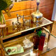 Title: Hollywood Regency chrome & glass side table – 1970s