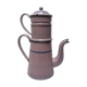 Enamelled coffee maker pink, blue liseret