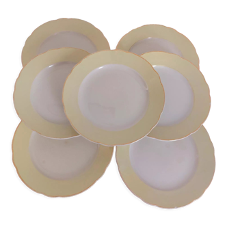 7 flat plates Sarreguemines Hugues