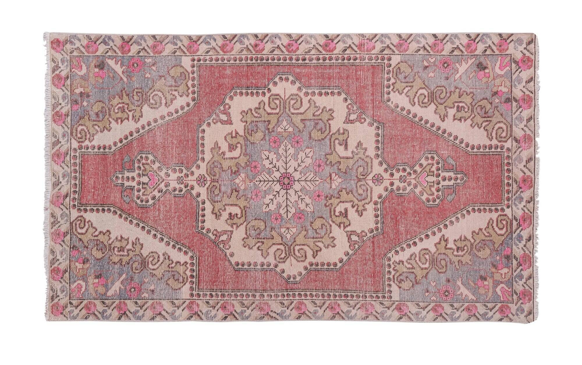 Vintage Turkish Oushak rug 132x216 cm