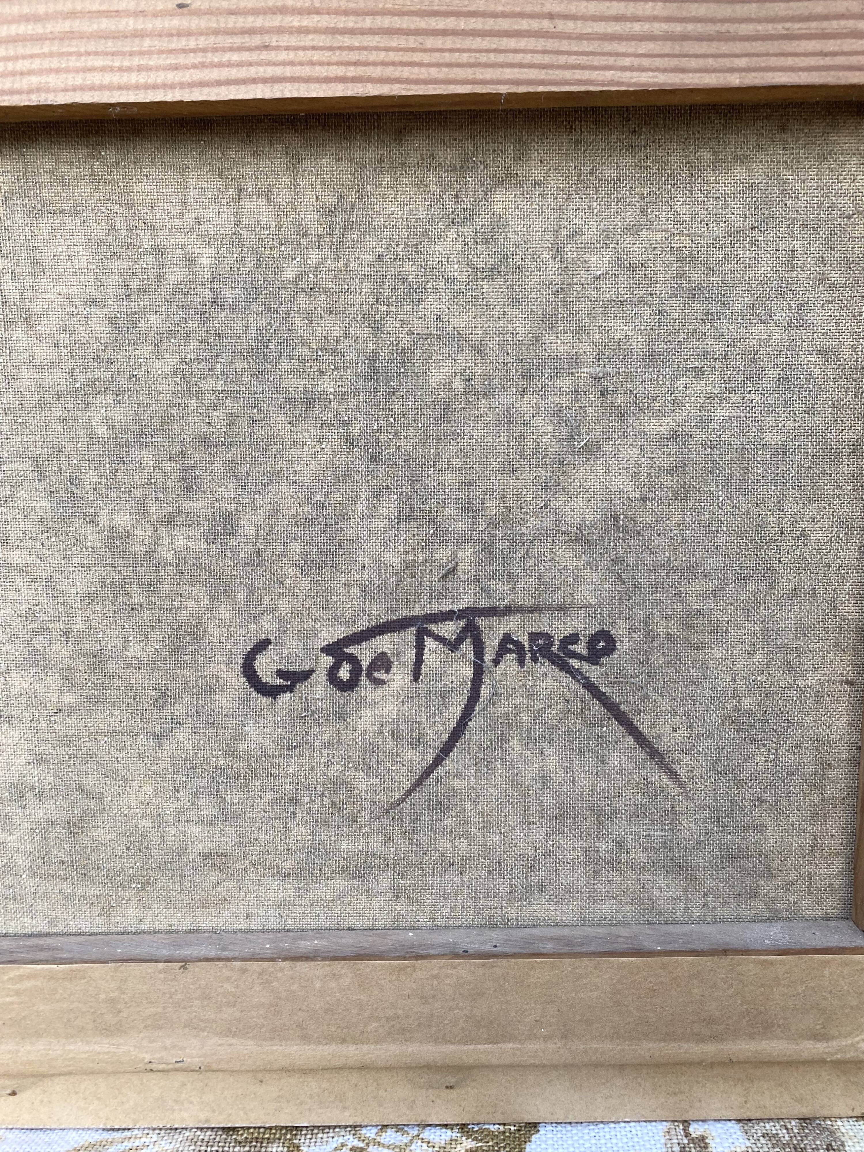 Oil on canvas flowers G de Marco 50X60