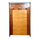 Art deco period coat rack in mahogany and light wood around 1940
