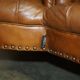 Leather Chesterfield tête-à-tête sofa, 4-seater
