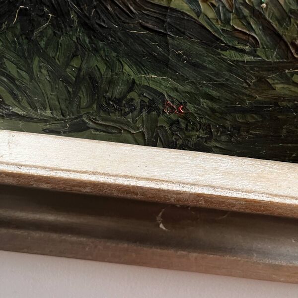 Tableau milieu XXème ''Arbre au couchant