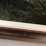 Mid-20th century painting "Tree at Sunset"