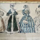 Framed antique print "History of Fashion"