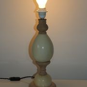 Marble and wood lamp base 400mm (without shade)