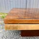 Table basse loupe d'ormes et laiton Roche Bobois