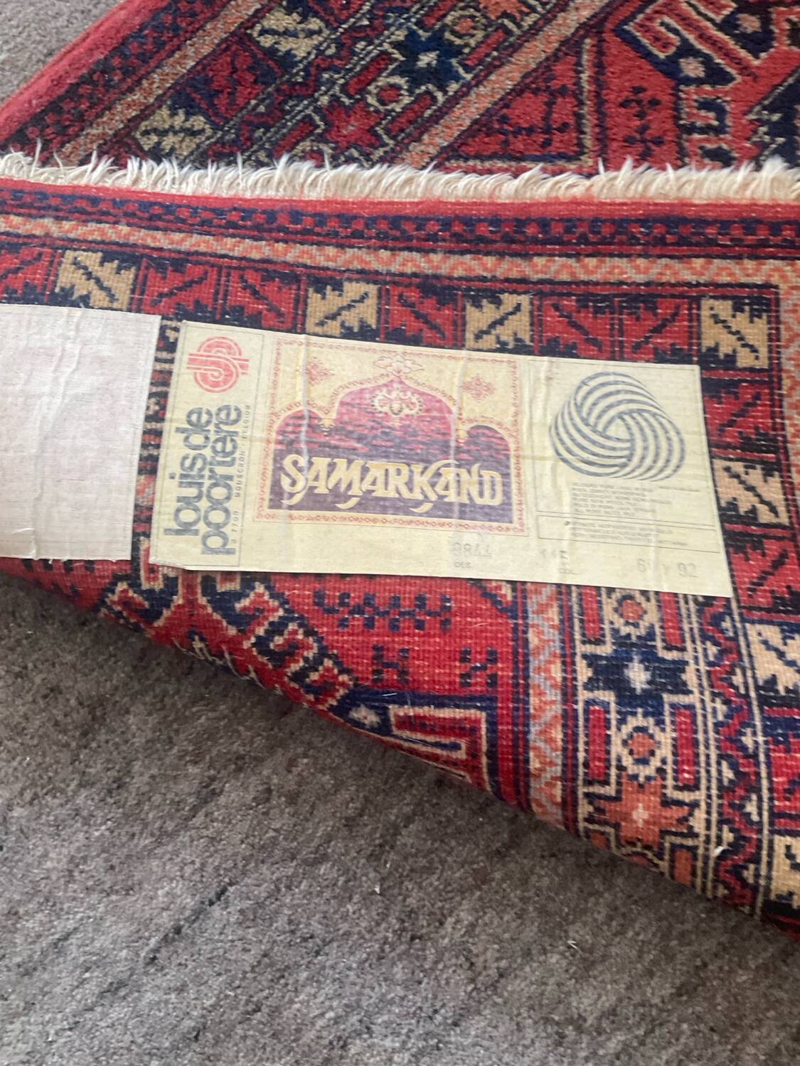 Vintage Samarkand rug duo by Louis De Poortere