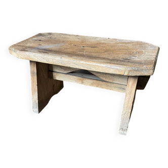 Rustic low stool