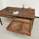 Vintage farm table with 2 large drawers