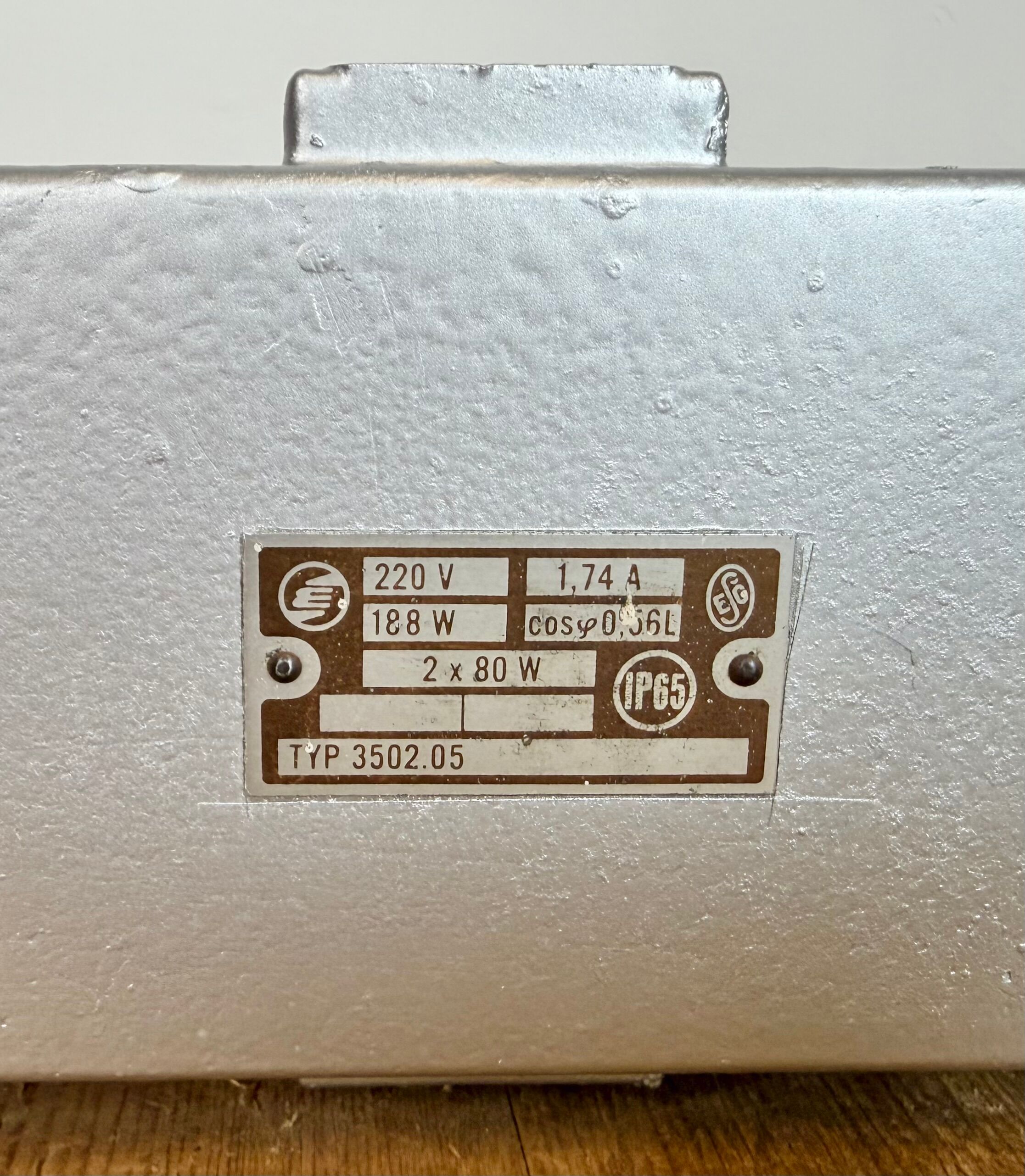 Industrial Silver Tube Light from Elektrosvit, 1970s