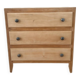 Vintage raw wood chest of drawers