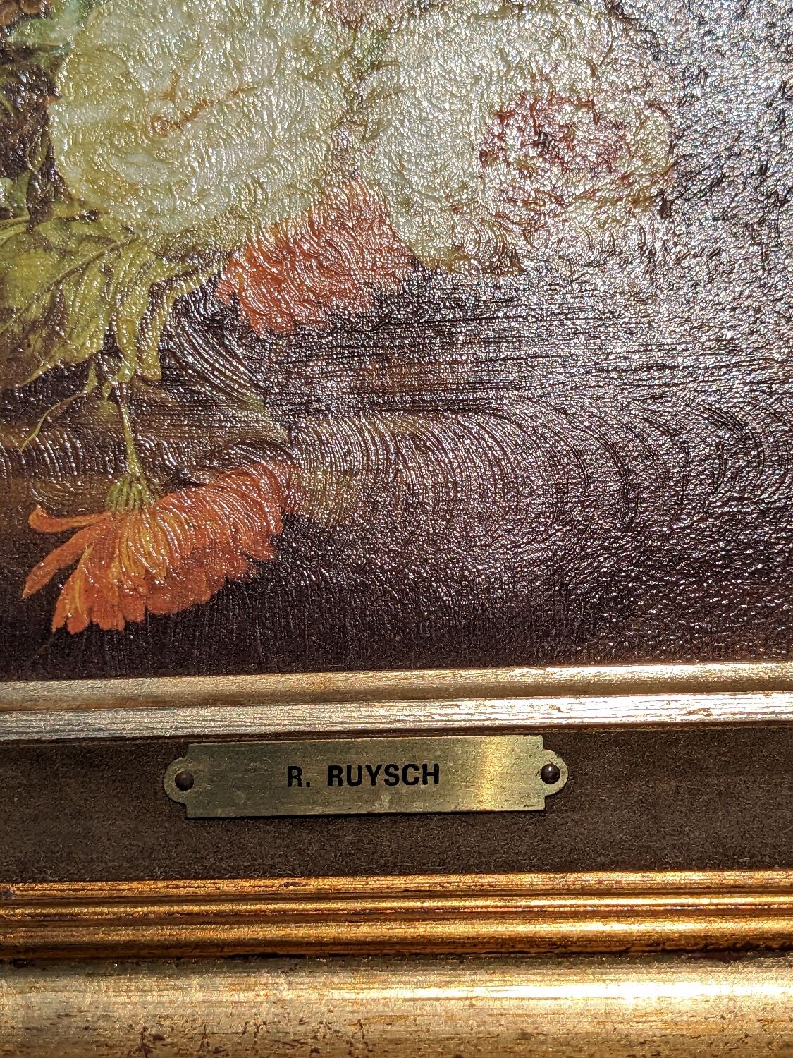 Painting of flowers by R. Ruysch