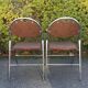 Set de 6 chaises pliantes acier et similicuir 70’s
