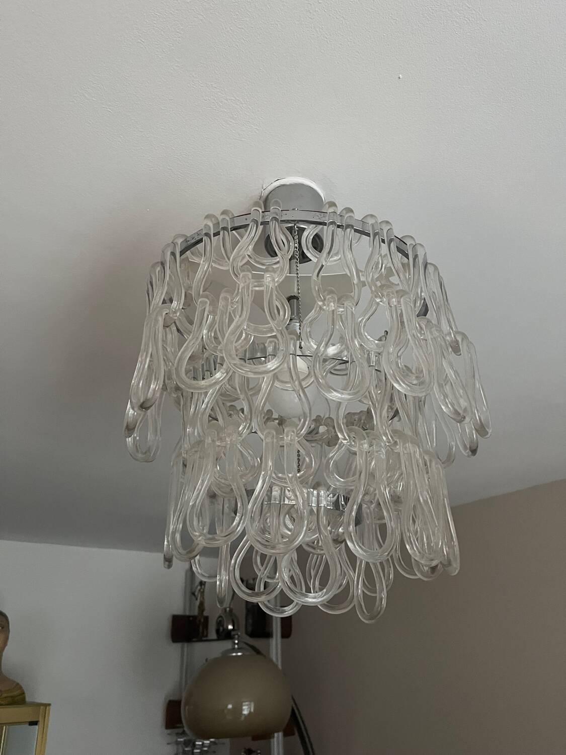 Italian design chandelier 1970