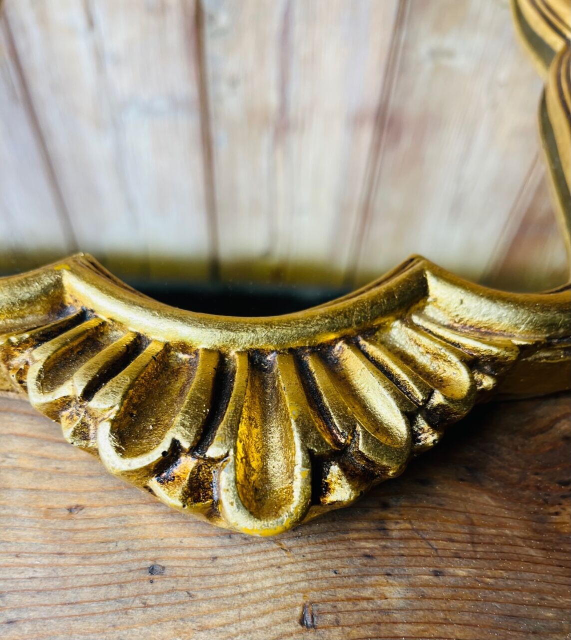 Old baroque gilded mirror