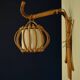 Vintage rattan wall lamp 60s