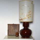 Ceramic lamp and dried flowers