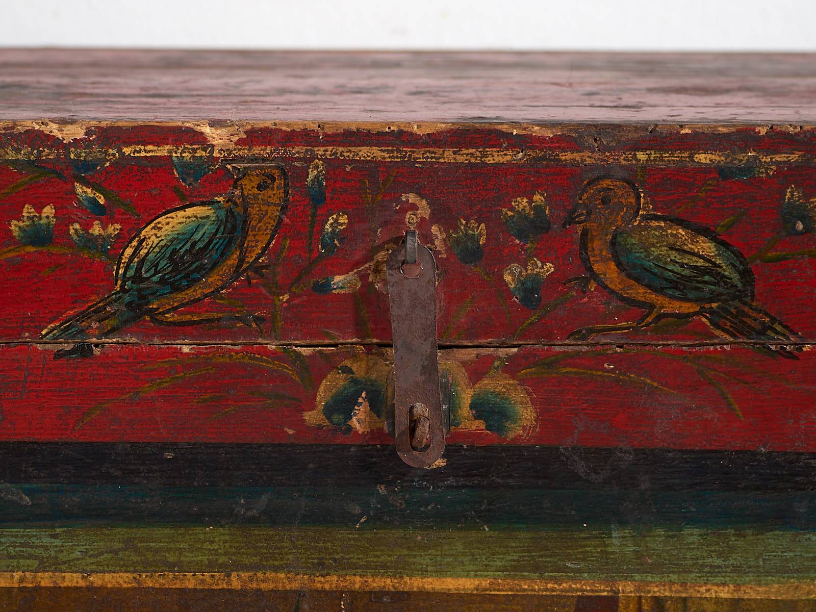 Antique Chinese brown storage trunk (c.1900) #6