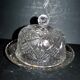 Vintage Portieux Vallerysthal pressed-molded glass cheese bell