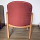 Powder pink armchair - light wood
