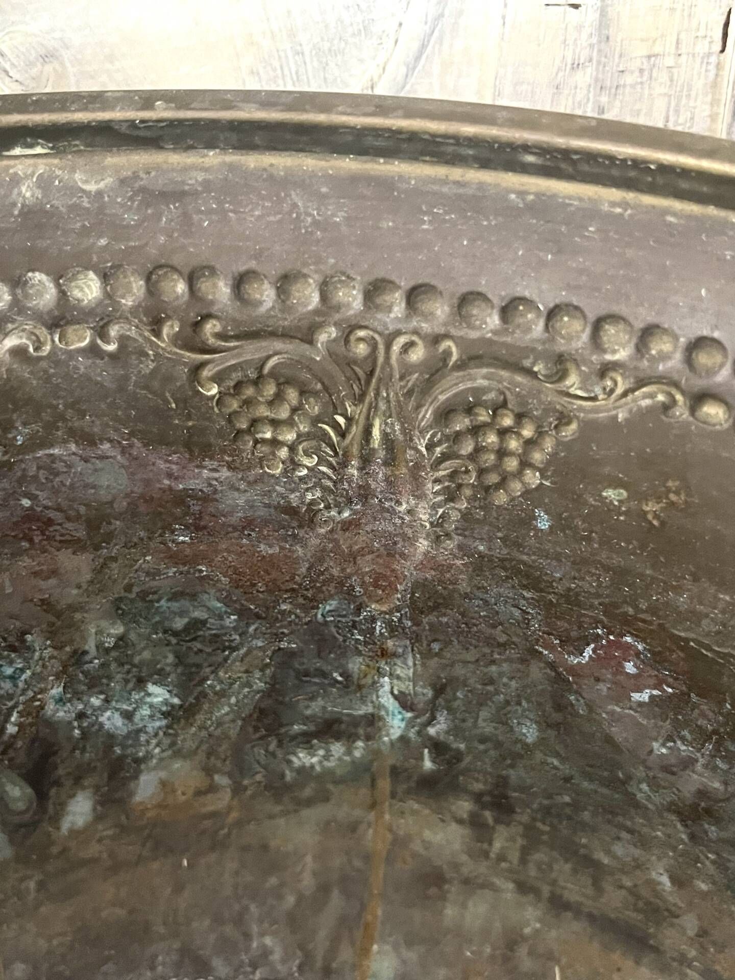 Ice Bucket, French Brass & Copper Champagne Vasque