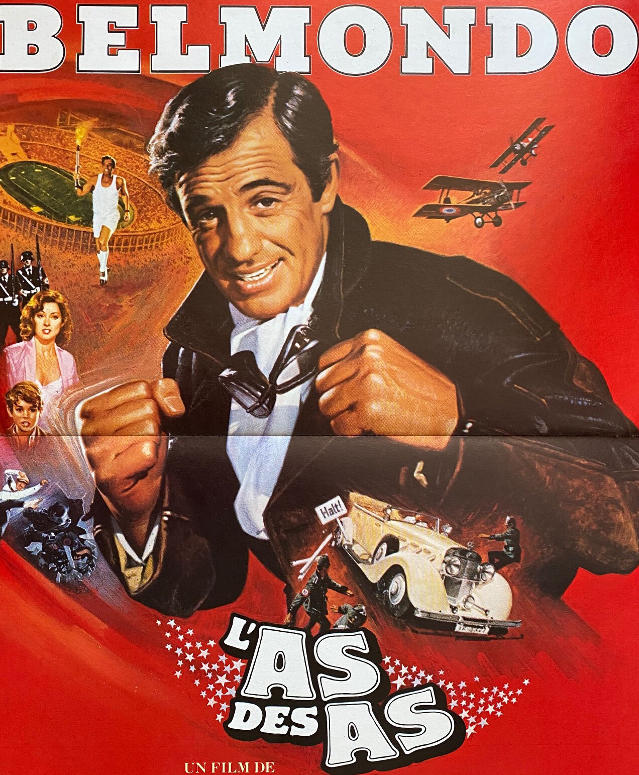 Original cinema poster "L'As des As" Jean-Paul Belmondo 40x60cm