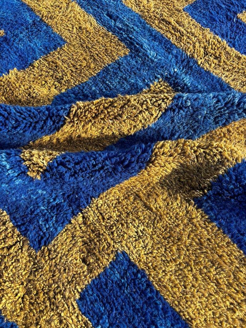 Blue Moroccan rug, authentic Moroccan rug 150/250cm