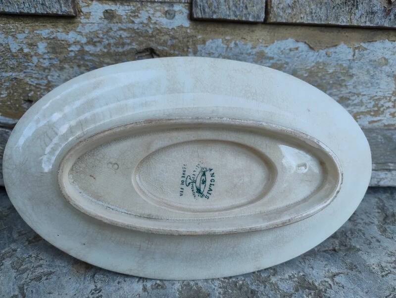 Antique sauce boat Creil and Montereau Ironstone English model