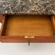 Console half-moon style Directoire/Louis XVI in cherry wood and marble.