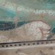 Allegory large painted tempera panel on decorative canvas 170x80 cm