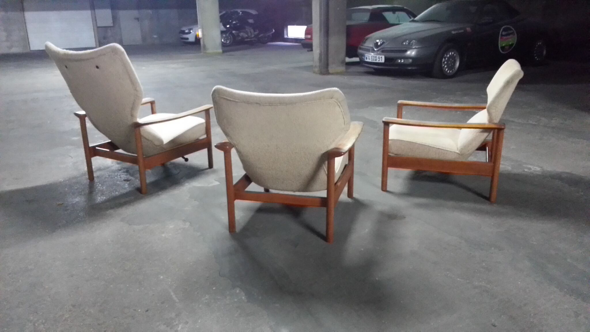 Lot of chairs flesh wing Sven Ivar Dysthe model Rock Royal, Norway