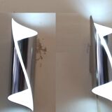 Pair of 70s/80s bidirectional chrome wall lights