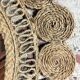 Vintage woven alfa mirror 1960 Diam 60 cm